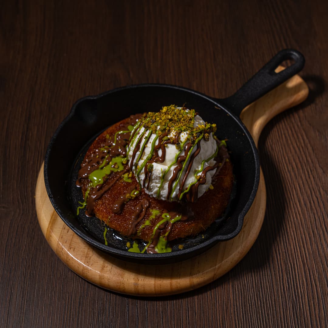 Kunafa with Ice Cream